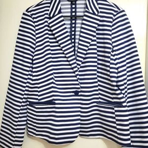 George Women's Blazer, Navy/White Stripe, Size 18